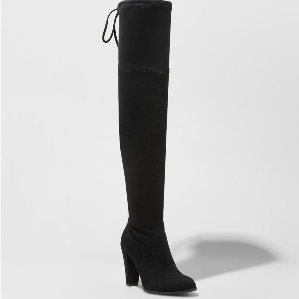 NWOT black OTK boots